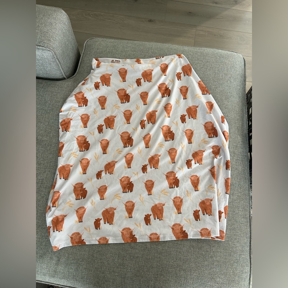 Highland cow car seat cover